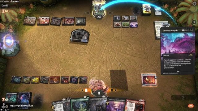 Watch MTG Arena Video Replay - Rakdos Midrange by tayjay-plainswalker VS Orzhov Sacrifice by David - Historic Play