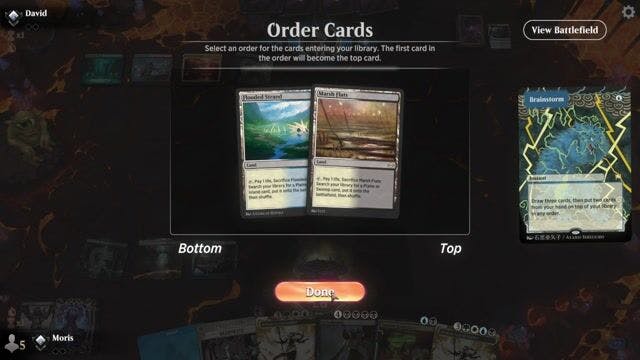 Watch MTG Arena Video Replay -  by Moris VS 5 Color Omnath by David - Timeless Traditional Ranked