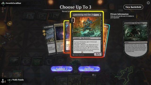 Watch MTG Arena Video Replay - Dimir Rats by Wulfy Panda VS Golgari Poison by SwordxExcalibur - Standard Traditional Ranked