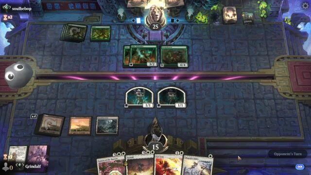 Watch MTG Arena Video Replay - Mono White Control by Grindalf VS Mono Green by soulbebop - Standard Ranked