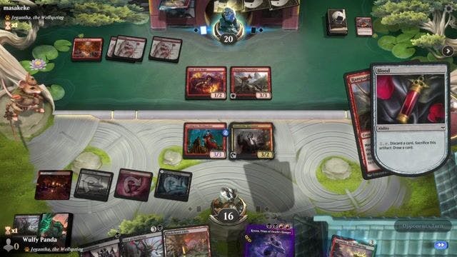 Watch MTG Arena Video Replay - Rakdos Tree by Wulfy Panda VS Red Deck Wins by masakeke - Explorer Play