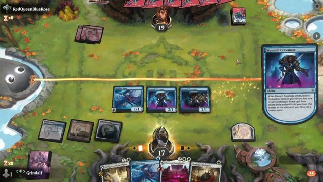 Watch MTG Arena Video Replay - Rogue by Grindalf VS Mono Red  by RedQueenBlueRose - Standard Ranked