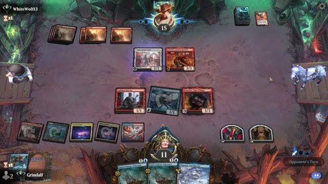 Watch MTG Arena Video Replay - Izzet Artifacts by Grindalf VS Red Deck Wins by WhiteWolf13 - Standard Ranked