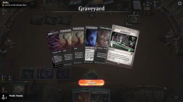 Watch MTG Arena Video Replay - Golgari Reanimator by Wulfy Panda VS Mardu Energy by _XuXa_ - Timeless Qualifier Weekend - Day 1