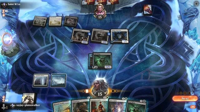 Watch MTG Arena Video Replay - Azorius Artifacts by tayjay-plainswalker VS Mono White Humans by Saint M Lo - Historic Traditional Ranked