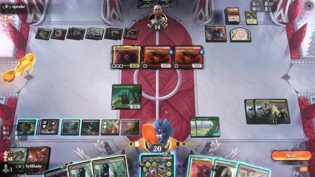 Watch MTG Arena Video Replay - Rogue by SylBlade VS Rogue by spruke - Standard Traditional Ranked