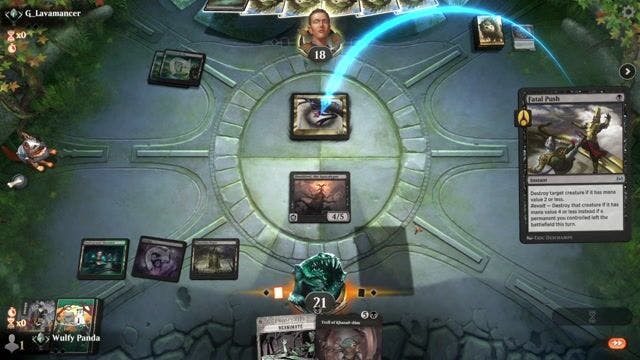 Watch MTG Arena Video Replay - Golgari Reanimator by Wulfy Panda VS Esper Aggro by G_Lavamancer - Timeless Traditional Ranked