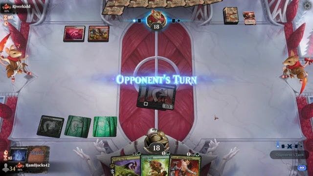 Watch MTG Arena Video Replay - Golgari Roots by HamHocks42 VS Boros Mice by Riverkidd - Standard Traditional Ranked