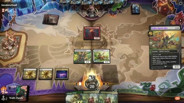 Watch MTG Arena Video Replay - Selesnya Rabbits by Wulfy Panda VS Mono Red  by SneakiestSnail - Alchemy Event