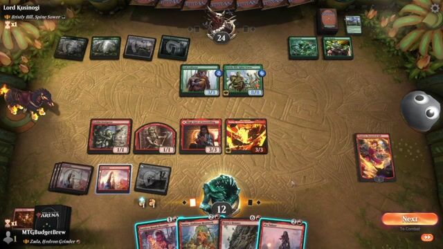 Watch MTG Arena Video Replay - Zada, Hedron Grinder by MTGBudgetBrew VS Bristly Bill, Spine Sower by Lord Kusinogi - Historic Brawl