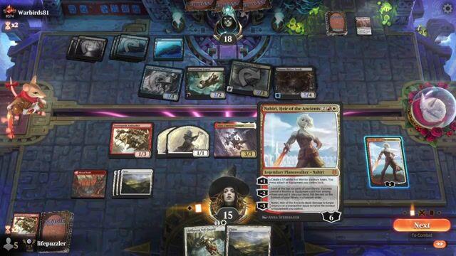 Watch MTG Arena Video Replay - RW by lifepuzzler VS BU by Warbirds81 - Premier Draft Ranked