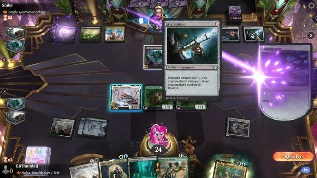 Watch MTG Arena Video Replay - Helga, Skittish Seer by GBThundaII VS Yargle, Glutton of Urborg by Snike - MWM Yargle Standard Brawl