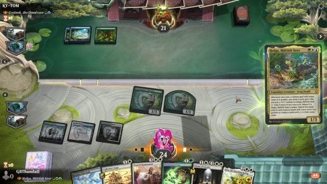 Watch MTG Arena Video Replay - Helga, Skittish Seer by GBThundaII VS Grolnok, the Omnivore by KY-TOM - MWM Yargle Standard Brawl