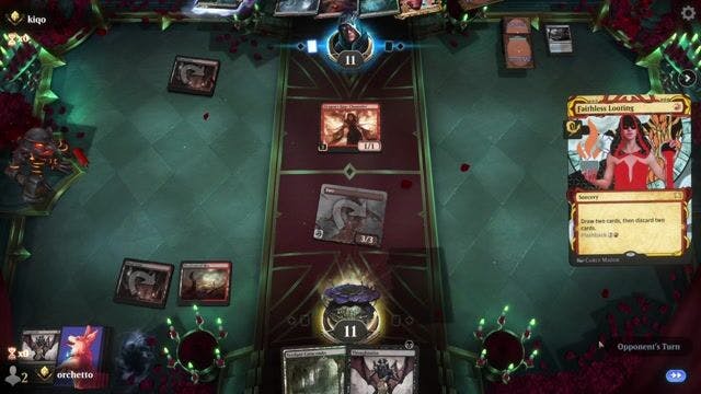 Watch MTG Arena Video Replay - Rakdos Midrange by orchetto VS Grixis Phoenix by kiqo - Timeless Ranked