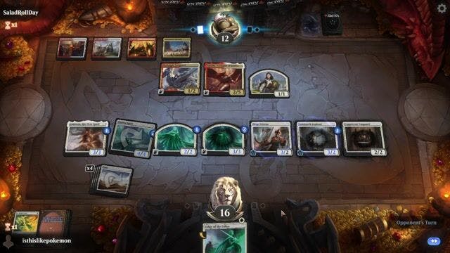 Watch MTG Arena Video Replay - White Weenie by isthislikepokemon VS Rogue by SaladRollDay - Explorer Play