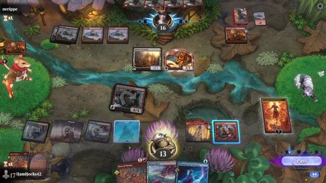 Watch MTG Arena Video Replay - Izzet Control by HamHocks42 VS Mono Red  by nerippe - Standard Play