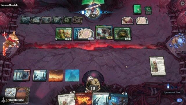 Watch MTG Arena Video Replay - Jeskai Tokens by HamHocks42 VS Simic Artifacts by MesssyMessiah - Standard Challenge Match