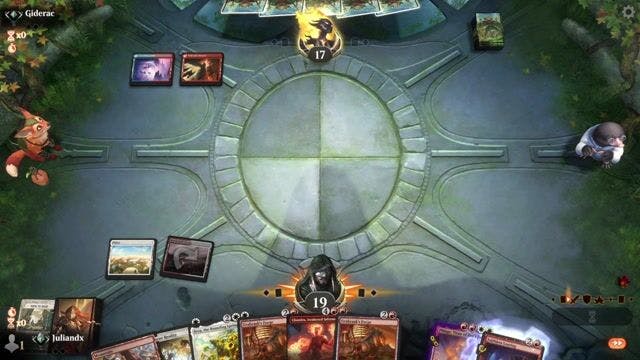 Watch MTG Arena Video Replay - Boros Control by Juliandx VS Grixis Dredge by Giderac - Historic Traditional Ranked