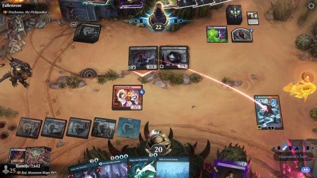 Watch MTG Arena Video Replay - Ral, Monsoon Mage by HamHocks42 VS Tinybones, the Pickpocket by Fallenrose - Historic Brawl Challenge Match