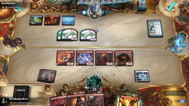 Watch MTG Arena Video Replay - Zada, Hedron Grinder by MTGBudgetBrew VS The Locust God by HeadHunter - Historic Brawl