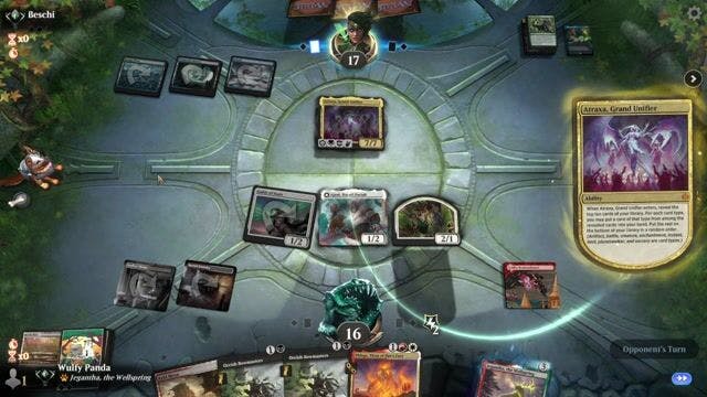 Watch MTG Arena Video Replay - Mardu Aggro by Wulfy Panda VS 4 Color Show and Tell by Beschi - Timeless Traditional Ranked