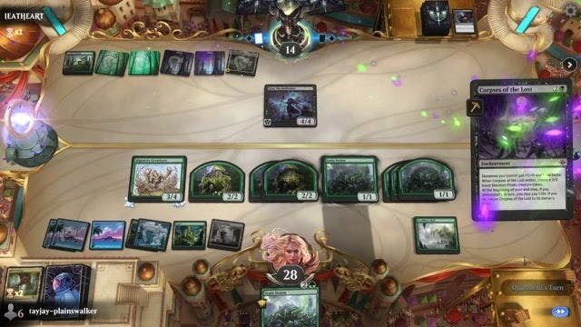 Watch MTG Arena Video Replay - Simic Landfall by tayjay-plainswalker VS Golgari Aggro by IEATHEART - Historic Play