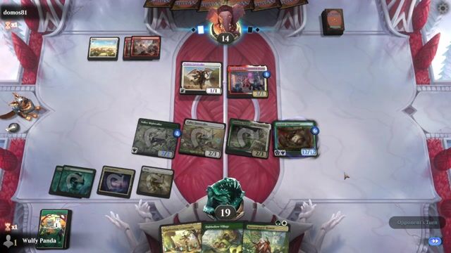 Watch MTG Arena Video Replay - Selesnya Rabbits by Wulfy Panda VS Boros Aggro by domos81 - Alchemy Play