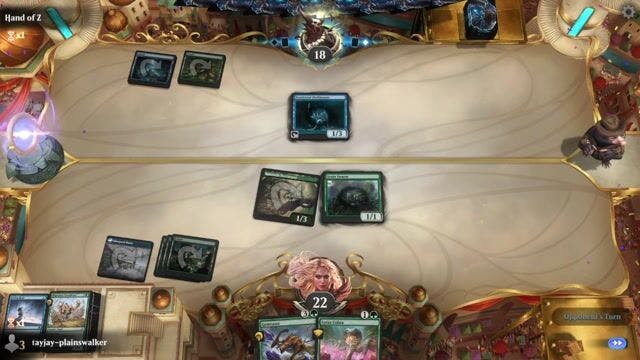 Watch MTG Arena Video Replay - Simic Landfall by tayjay-plainswalker VS Rogue by Hand of Z - Historic Play