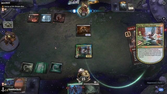 Watch MTG Arena Video Replay - Sultai Midrange by HamHocks42 VS Death's Shadow by jace2025 - Timeless Play