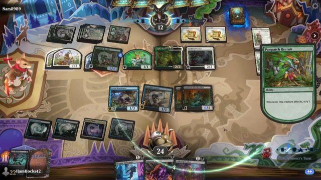 Watch MTG Arena Video Replay - Dimir Rats by HamHocks42 VS Selesnya Enchantments by Narsil989 - Standard Challenge Match