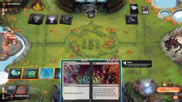 Watch MTG Arena Video Replay - Dimir Hidetsugu by HamHocks42 VS Mono Black  by thetrollyboy - Standard Traditional Ranked