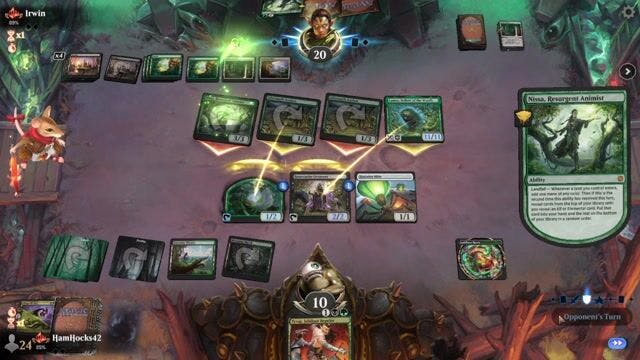 Watch MTG Arena Video Replay - Golgari Roots by HamHocks42 VS Golgari Vinelasher by Irwin - Standard Traditional Ranked