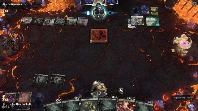 Watch MTG Arena Video Replay - Golgari Midrange by HamHocks42 VS 5 Color Omnath by oedipamaas - Timeless Traditional Ranked