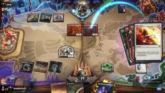 Watch MTG Arena Video Replay - Orzhov Midrange by HamHocks42 VS Gruul Prowess by janni - Standard Ranked