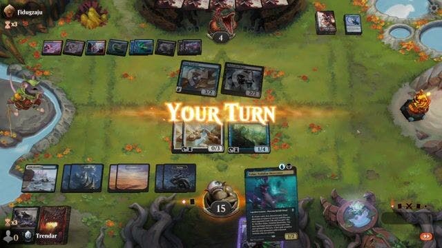 Watch MTG Arena Video Replay - BUW by Trendar VS BRU by Fidugzaju - Premier Draft Ranked