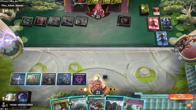 Watch MTG Arena Video Replay -  by tayjay-plainswalker VS 5 Color Ramp by Pins_Adam_Insane - Historic Play