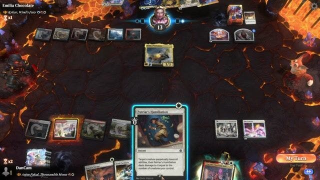 Watch MTG Arena Video Replay - Anim Pakal, Thousandth Moon by DanCam VS Kykar, Wind's Fury by Emilia Chocolate - MWM Historic Brawl