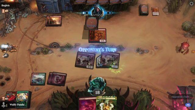 Watch MTG Arena Video Replay - Gruul Prowess by Wulfy Panda VS Rakdos Aggro by Bogleis - Standard Play