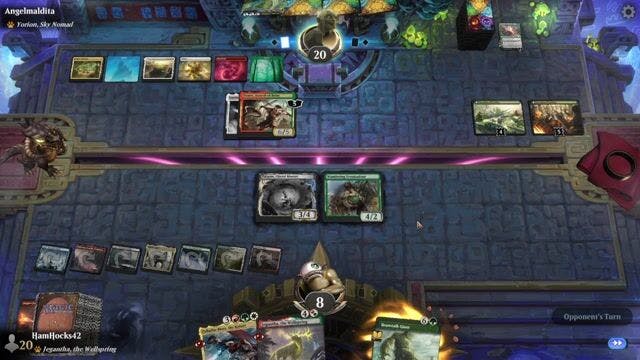 Watch MTG Arena Video Replay - 5 Color Dragons by HamHocks42 VS 5 Color Control by Angelmaldita - Timeless Challenge Match