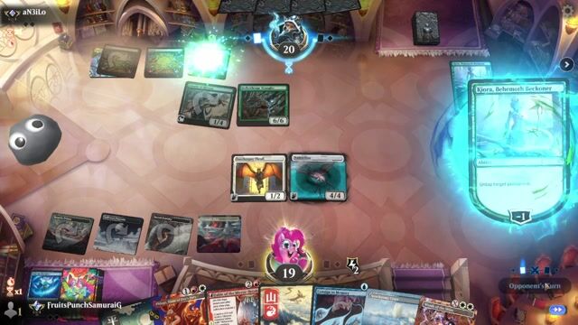 Watch MTG Arena Video Replay - Jeskai Control by FruitsPunchSamuraiG VS Mono Green by aN3iLo - Historic Traditional Ranked