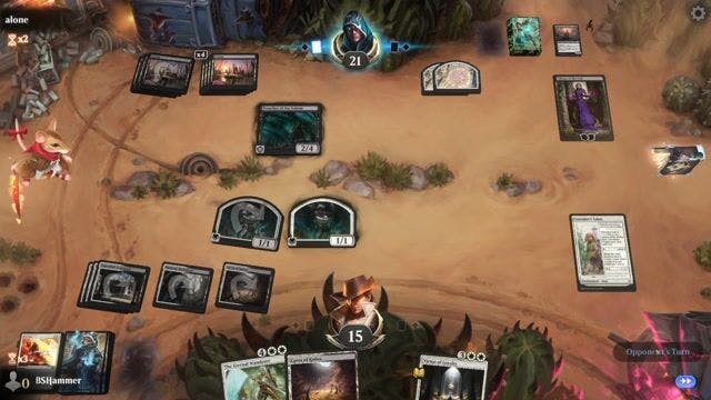 Watch MTG Arena Video Replay -  by BSHammer VS Mono Black  by alone - Standard Play