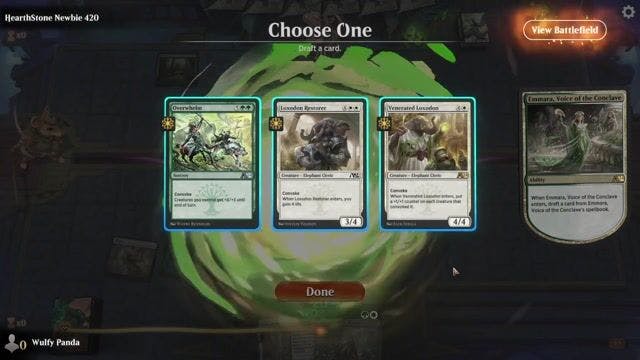 Watch MTG Arena Video Replay - Selesnya Rabbits by Wulfy Panda VS Mono Green  by HearthStone Newbie 420 - Alchemy Event