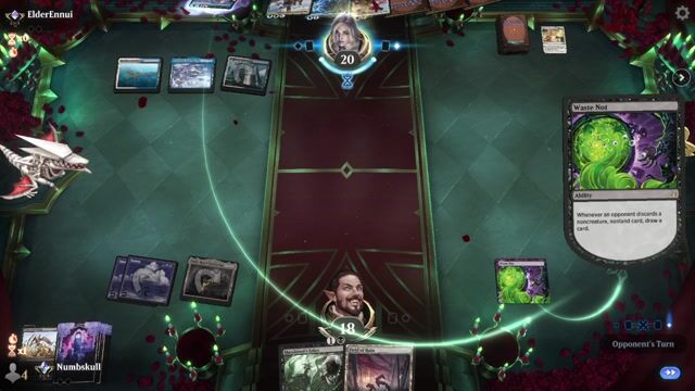 Watch MTG Arena Video Replay - Mono Black Discard by Numbskull VS Azorius Control by ElderEnnui - Explorer Traditional Ranked