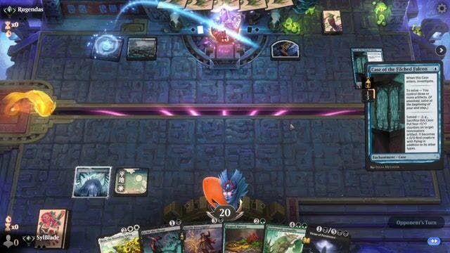 Watch MTG Arena Video Replay - 4 Color Ramp by SylBlade VS Rogue by Rugendas - Standard Traditional Ranked