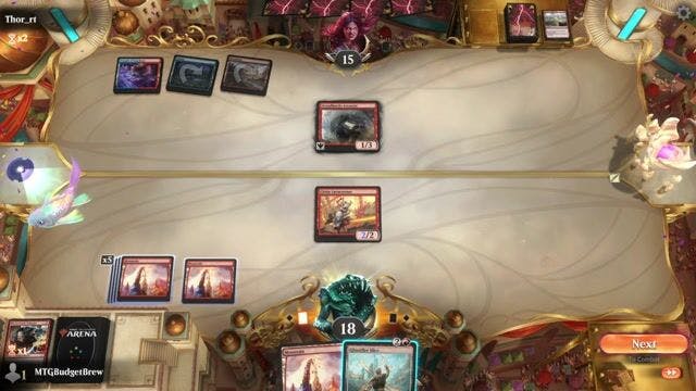 Watch MTG Arena Video Replay -  by MTGBudgetBrew VS Izzet Spells by Thor_rt - Historic Play