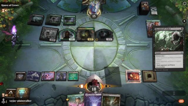 Watch MTG Arena Video Replay - Rakdos Midrange by tayjay-plainswalker VS Golgari Aggro by Knave of Crows - Historic Play