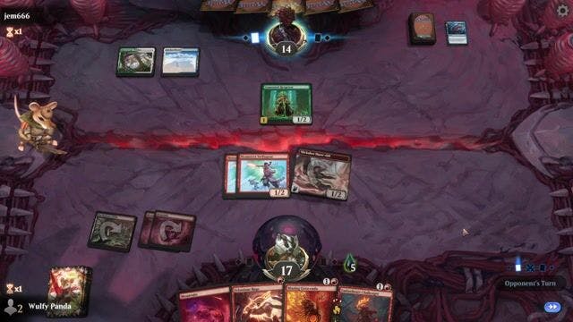 Watch MTG Arena Video Replay -  by Wulfy Panda VS Bant Poison by jem666 - Standard Event