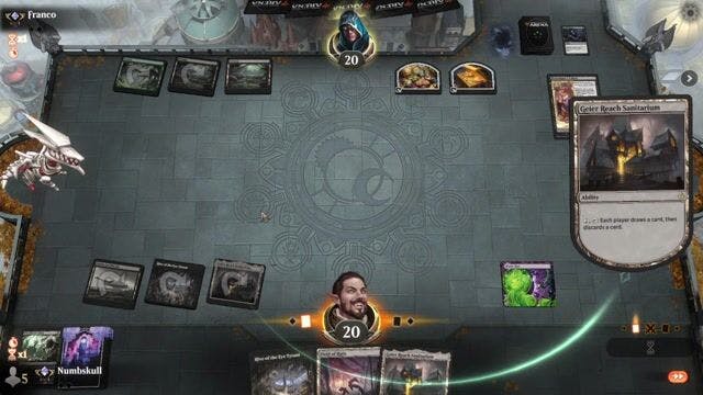 Watch MTG Arena Video Replay - Mono Black Discard by Numbskull VS Golgari Food by Franco - Explorer Traditional Ranked