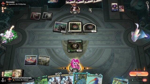 Watch MTG Arena Video Replay - 5 Color Omnath by FruitsPunchSamuraiG VS Rogue by theename - Timeless Traditional Ranked