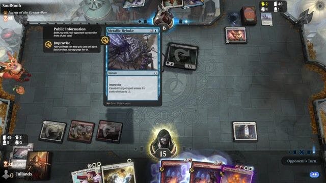 Watch MTG Arena Video Replay - Boros Control by Juliandx VS Esper Artifacts by SoulNoob - Historic Event